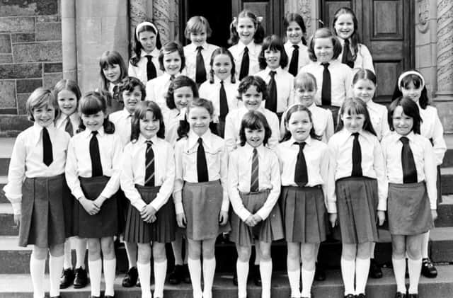 St Columb's Girls' Primary School, Long Tower, winners of the sacred music (primary schools) competition at the Derry Feis in 1976. [27-04-14 SML 7]