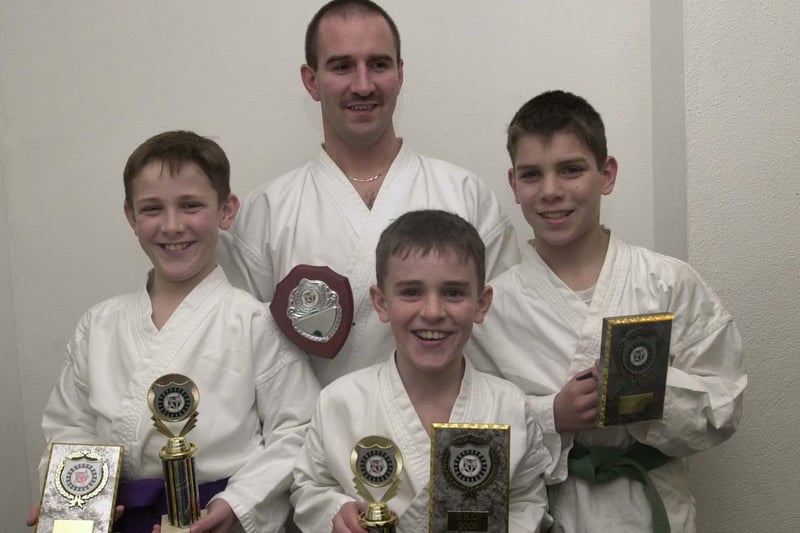 Members of the Culmore Karate Club, who were winners of the team event at the Ulster Championships at St Columb's Park.