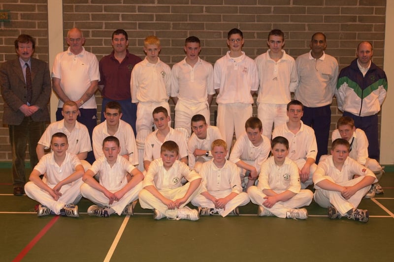 North West Cricket team members pictured with their coaches at a training session.