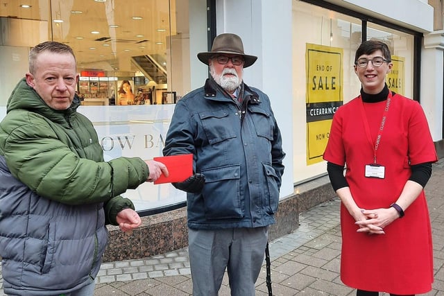 During the Christmas period, Davy Boyle wasn't able to carry out his annual sit-out  due to Covid but his collection churn was still in place in Moores of Coleraine. Davy thanked the management, staff and customers - especially Merryl and Claire - for their support and kindness. A grand total of £773.47 was raised