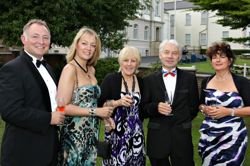 FORMAL AFFAIR...Russell and Karen Yates with Brenda and Paul McAteer and Helen McCann attending  the Coleraine Inst 150th Anniversary Ball. CR27-322cc