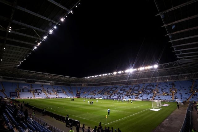 The average attendance at the Coventry Building Society Arena this season stands at: 19,351
