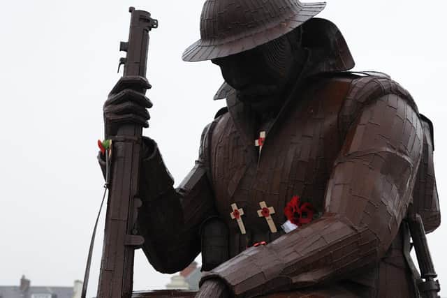 Remembrance Sunday tributes at Terrace Green, Seaham.