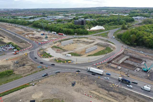 A Highways Agency image of work earlier on in the project.