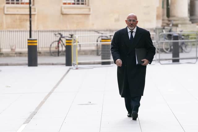 Education Secretary Nadhim Zahawi arrives at BBC Broadcasting House on Sunday, January 9. Picture: Ian West/PA Wire.