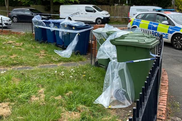 Sealed-off bins in Avondale Avenue Penshaw