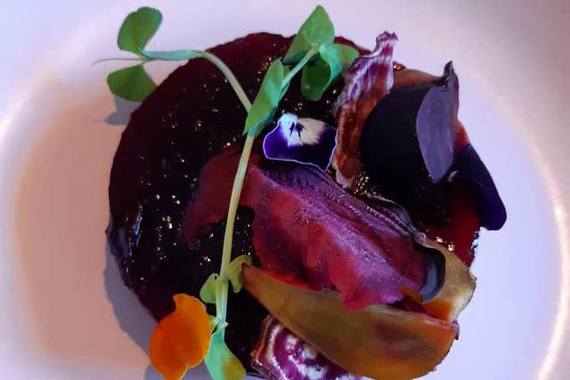 Beetroot and apple terrine is one of the new starters options