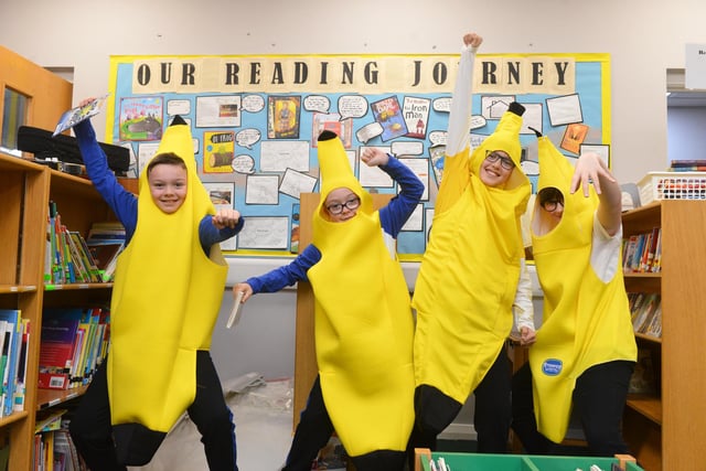 Fatfield Academy Inspires pupils dressed as bananas.
