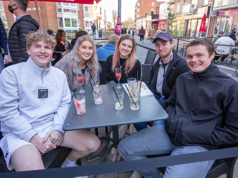 Marc Covery, Megan Jenkins, Kate Moody, David Williams and Thomas Baker at Southsea Village
