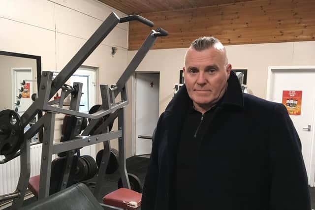 Former Mr Universe Eddy Ellwood at his family's Horden gym.