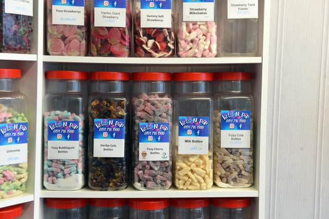 The shop sells a broad range of sweets