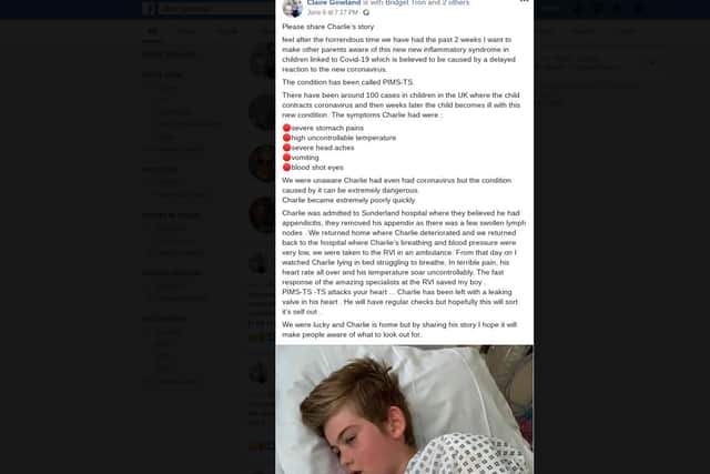 Claire Gowland's Facebook post about her family's experiences has been shared more than 55,000 times.