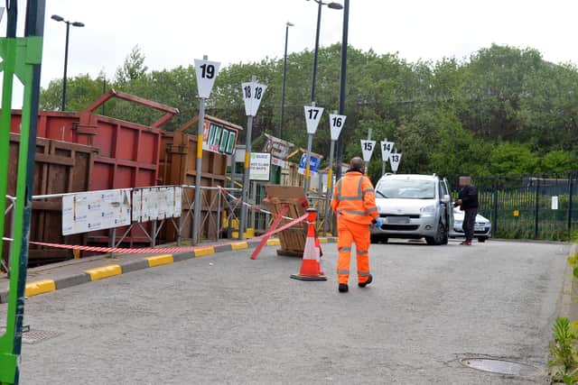 Sunderland Household Waste Reception and Recycling Centre in Beach Street after it reopened as the first national lockdown eased in May.