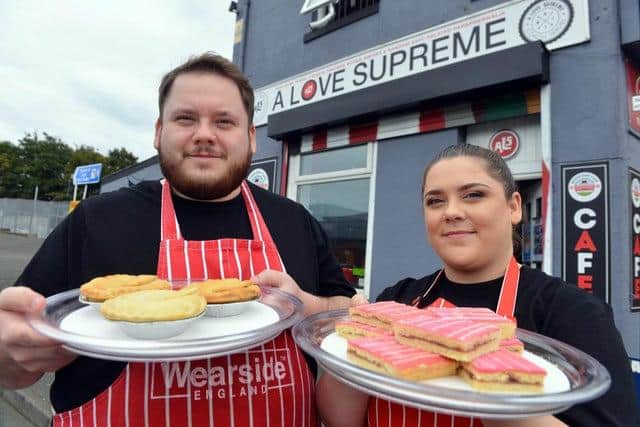 Pink slices are popular at Roker End Cafe within the ALS building where they make a red and white pink slice