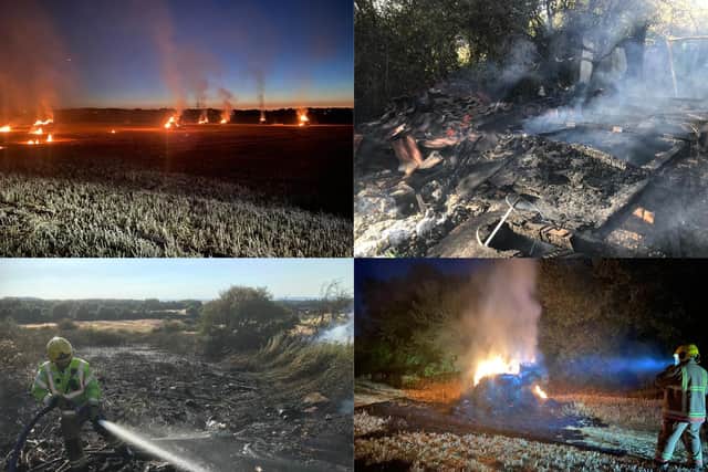 The fire service were called to 60 fires on Wednesday.