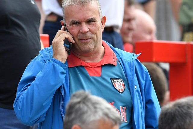 A Sunderland fan during the match against Accrington Stanley