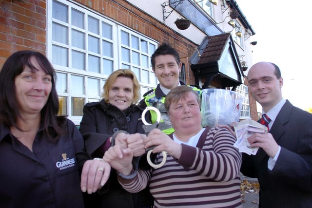 Who can tell us more about this 2007 fundraiser which featured Julie Hansford from the Goldmine pub, Maureen Stallard and Susan Crannage from the Seaton Lane Home And Away Club, PC Mark Walton and Damon Millar from Butterwick Children's Hospice?