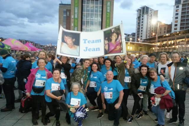 Jean's family and friends took part in the memory walk in her honour.