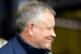 WATFORD, ENGLAND - MARCH 18: Manager of Watford, Chris Wilder looks on during the Sky Bet Championship between Watford and Wigan Athletic at Vicarage Road on March 18, 2023 in Watford, England. (Photo by Tom Dulat/Getty Images)