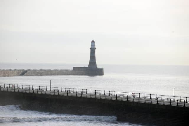 Ths calm after the storm at Roker Pier. Sunderland Echo image.