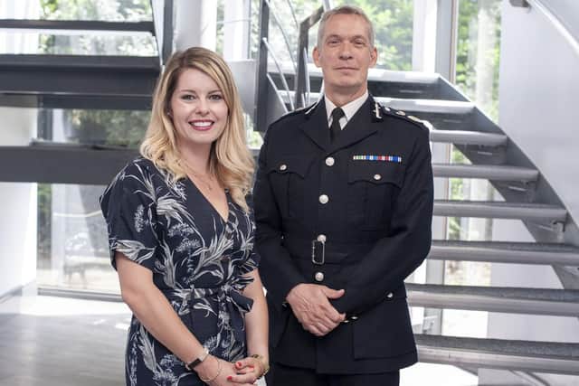 Northumbria Police and Crime Commissioner Kim McGuinness with Chief Constable Winton Keenen