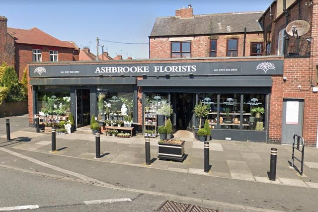 Ashbrooke Florists on Queen Alexandra Road has a 4.9 rating from 43 Google reviews.