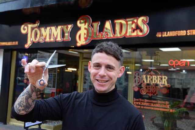 Tommy Blades Sunderland barber shop owner Tom Ewel