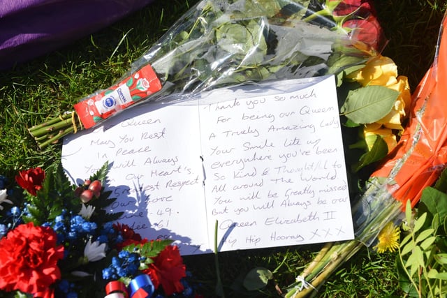 Tributes have been left in memory of Her Majesty Queen Elizabeth II at Mowbray Park.