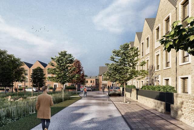 Artist’s impression of how the new housing development on the former site of Sunderland Civic Centre will look. Credit: Vistry Partnerships Ltd