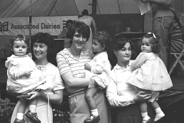 The Carnival Bonny Baby Competition in 1980, Lynne Seymour, Kevin Burrell and Judith Hetherington took the honours.