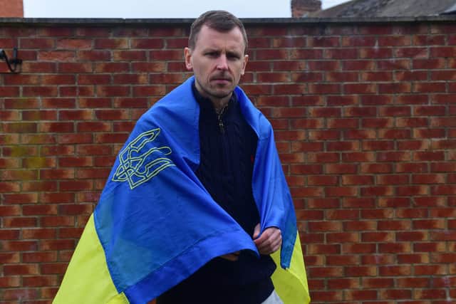 Simon Cyhanko, 43, has pleaded with the world to continue to provide military support for Ukraine.