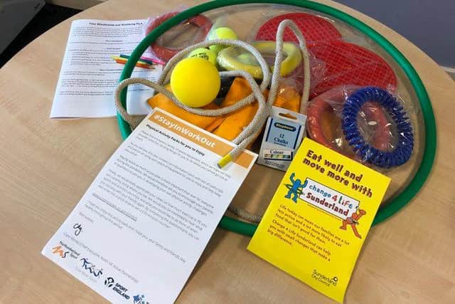 The free activity packs contain the likes of rackets, a skipping rope and soft balls.