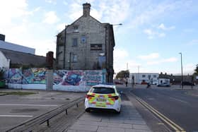 A police cordon outside The Wheatsheaf pub, in Sunderland, on October 18. Picture by North News and Pictures.