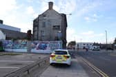 A police cordon outside The Wheatsheaf pub, in Sunderland, on October 18. Picture by North News and Pictures.