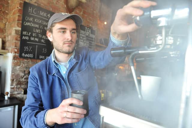 Joe Collins at the original Holmeside Coffee in Independent