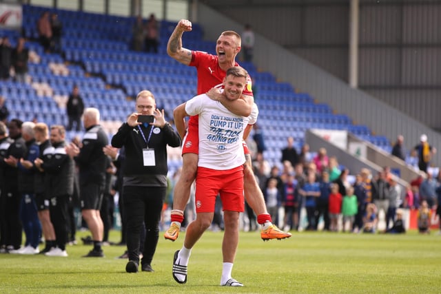 Like Max Power, Charlie Wyke made the move to Wigan Athletic and was promoted to the Championship. The striker is eyeing a return to action after a shock heart attack last season.