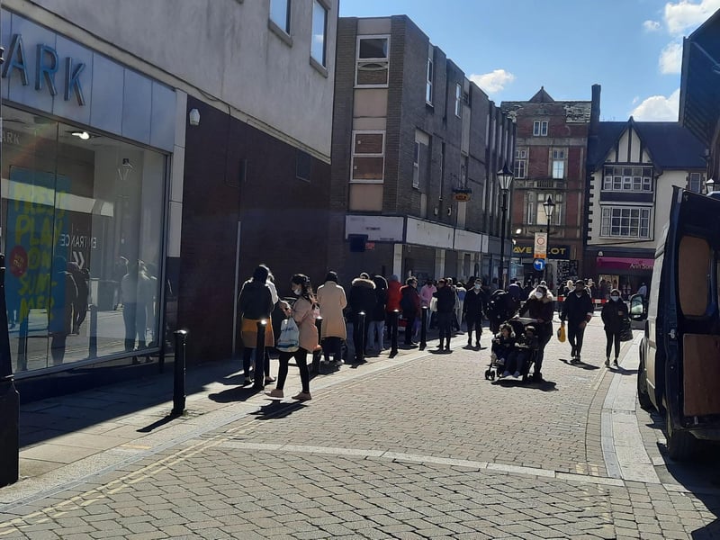 There was a long wait to get into Primark.
