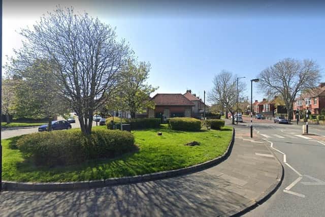 Landscaped greenspace at the junction of Queen Alexandra Road and Tunstall Road. Picture c/o Google Streetview.