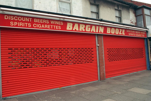 Bargain Booze shop on Central Drive Blackpool, 1998