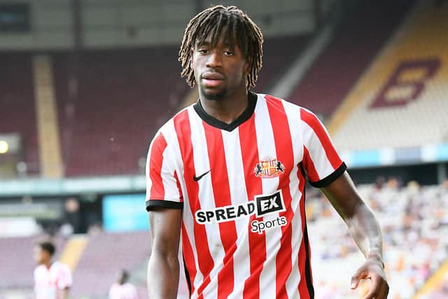 Aji Alese playing for Sunderland against Bradford.