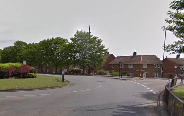 Google Streetview image of the junction between Chester Road and Greenwood Road, where the woman was pulled over.