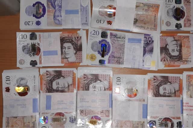 Almost £40K was seized by officers