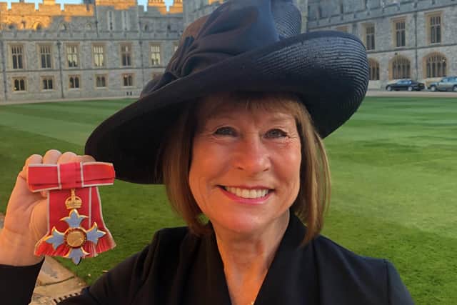 Irene Hays has been officially made a Dame following a ceremony at Windsor Castle.