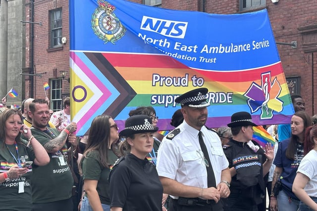 Members of the emergency services showed their colours with pride.