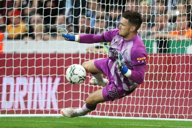 Ex-Newcastle United goalkeeper Freddie Woodman is reportedly wanted by Leeds United, Rangers and Leicester City (Photo by Ian MacNicol/Getty Images)