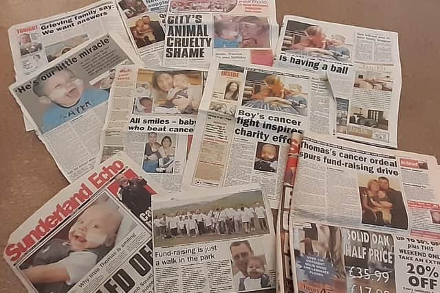 Some of the stories the Echo carried about Thomas and the trust's fund-raising