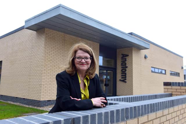 Debs Patten, Professor of Anatomy, outside the new centre
