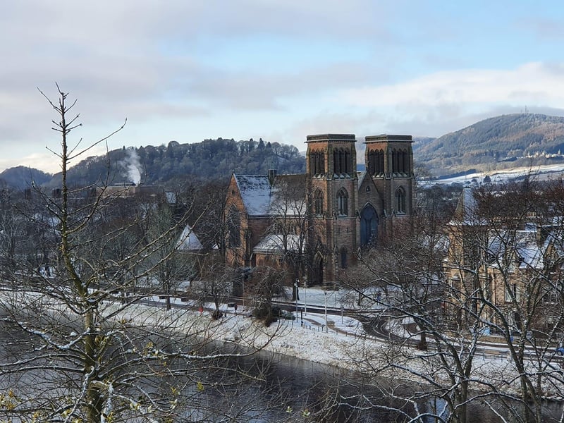 Inverness in the snow by Brian Oliver.