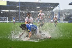 Terrible conditions in the League One fixture between Portsmouth and Sunderland.
