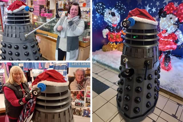 Who knew! It's a Sunderland Dalek with a love of Christmas.